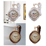Maxbell Double Sided Wall Clock Battery Operated Non Ticking Silent Decorative Clock White