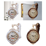 Maxbell Double Sided Wall Clock Battery Operated Non Ticking Silent Decorative Clock White