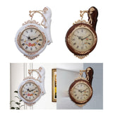 Maxbell Double Sided Wall Clock Battery Operated Non Ticking Silent Decorative Clock White