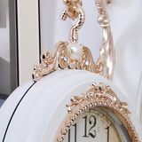 Maxbell Double Sided Wall Clock Battery Operated Non Ticking Silent Decorative Clock White