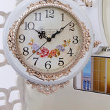 Maxbell Double Sided Wall Clock Battery Operated Non Ticking Silent Decorative Clock White