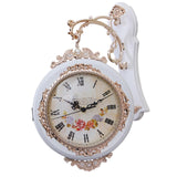 Maxbell Double Sided Wall Clock Battery Operated Non Ticking Silent Decorative Clock White