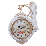 Maxbell Double Sided Wall Clock Battery Operated Non Ticking Silent Decorative Clock White
