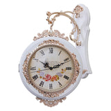 Maxbell Double Sided Wall Clock Battery Operated Non Ticking Silent Decorative Clock White