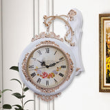 Maxbell Double Sided Wall Clock Battery Operated Non Ticking Silent Decorative Clock White