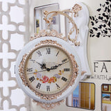 Maxbell Double Sided Wall Clock Battery Operated Non Ticking Silent Decorative Clock White