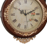 Maxbell Double Sided Wall Clock Battery Operated Non Ticking Silent Decorative Clock Brown