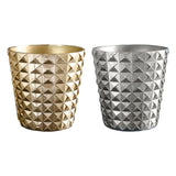 Maxbell Resin Flower Pot Creative Small Plant Container for Windowsill Bedroom Patio Gold