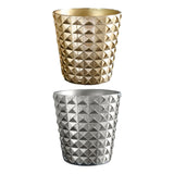 Maxbell Resin Flower Pot Creative Small Plant Container for Windowsill Bedroom Patio Gold