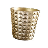 Maxbell Resin Flower Pot Creative Small Plant Container for Windowsill Bedroom Patio Gold