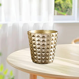 Maxbell Resin Flower Pot Creative Small Plant Container for Windowsill Bedroom Patio Gold