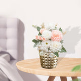 Maxbell Resin Flower Pot Creative Small Plant Container for Windowsill Bedroom Patio Gold