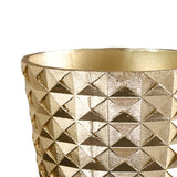 Maxbell Resin Flower Pot Creative Small Plant Container for Windowsill Bedroom Patio Gold