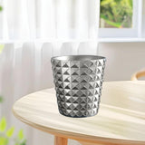 Maxbell Resin Flower Pot Creative Small Plant Container for Windowsill Bedroom Patio Silver