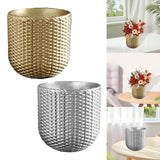 Maxbell Resin Flower Pot Small Flowerpot for Indoor Outdoor Plants Garden Windowsill Gold