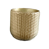 Maxbell Resin Flower Pot Small Flowerpot for Indoor Outdoor Plants Garden Windowsill Gold