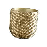 Maxbell Resin Flower Pot Small Flowerpot for Indoor Outdoor Plants Garden Windowsill Gold