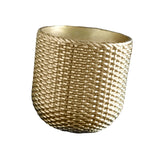 Maxbell Resin Flower Pot Small Flowerpot for Indoor Outdoor Plants Garden Windowsill Gold