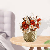 Maxbell Resin Flower Pot Small Flowerpot for Indoor Outdoor Plants Garden Windowsill Gold