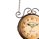 Maxbell Double Sided Wall Mounted Clock Quiet Antique Design for Home Kitchen Office coffee