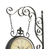 Maxbell Double Sided Wall Clock Home Decoration 360 Degree Rotation Decorative Clock Black