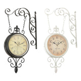Maxbell Double Sided Wall Clock Home Decoration 360 Degree Rotation Decorative Clock Black