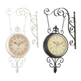 Maxbell Double Sided Wall Clock Home Decoration 360 Degree Rotation Decorative Clock Black