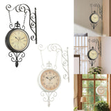 Maxbell Double Sided Wall Clock Home Decoration 360 Degree Rotation Decorative Clock Black