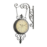 Maxbell Double Sided Wall Clock Home Decoration 360 Degree Rotation Decorative Clock Black