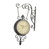 Maxbell Double Sided Wall Clock Home Decoration 360 Degree Rotation Decorative Clock Black