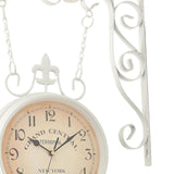Maxbell Double Sided Wall Clock Home Decoration 360 Degree Rotation Decorative Clock White