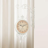 Maxbell Double Sided Wall Clock Home Decoration 360 Degree Rotation Decorative Clock White