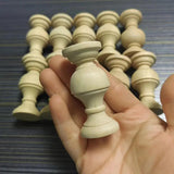 Maxbell 10x Wood Finials Unfinished Rustic DIY Craft for Indoor Use Bed Post Finials