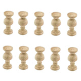Maxbell 10x Wood Finials Unfinished Rustic DIY Craft for Indoor Use Bed Post Finials