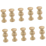 Maxbell 10x Wood Finials Unfinished Rustic DIY Craft for Indoor Use Bed Post Finials