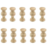 Maxbell 10x Wood Finials Unfinished Rustic DIY Craft for Indoor Use Bed Post Finials