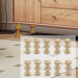 Maxbell 10x Wood Finials Unfinished Rustic DIY Craft for Indoor Use Bed Post Finials