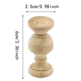 Maxbell 10x Wood Finials Unfinished Rustic DIY Craft for Indoor Use Bed Post Finials