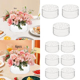 Maxbell 12 Holes Circular Acrylic Vases Decorative Vases for Office Bookshelf Indoor 3 Pieces