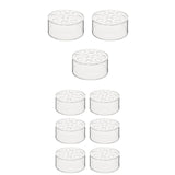 Maxbell 12 Holes Circular Acrylic Vases Decorative Vases for Office Bookshelf Indoor 3 Pieces