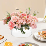 Maxbell 12 Holes Circular Acrylic Vases Decorative Vases for Office Bookshelf Indoor 3 Pieces