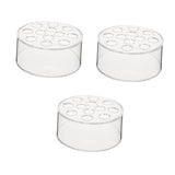 Maxbell 12 Holes Circular Acrylic Vases Decorative Vases for Office Bookshelf Indoor 3 Pieces