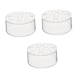 Maxbell 12 Holes Circular Acrylic Vases Decorative Vases for Office Bookshelf Indoor 3 Pieces