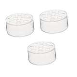 Maxbell 12 Holes Circular Acrylic Vases Decorative Vases for Office Bookshelf Indoor 3 Pieces