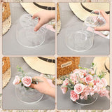 Maxbell 12 Holes Circular Acrylic Vases Decorative Vases for Office Bookshelf Indoor 6 Pieces