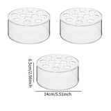 Maxbell 12 Holes Circular Acrylic Vases Decorative Vases for Office Bookshelf Indoor 6 Pieces