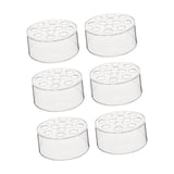Maxbell 12 Holes Circular Acrylic Vases Decorative Vases for Office Bookshelf Indoor 6 Pieces