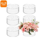 Maxbell 12 Holes Circular Acrylic Vases Decorative Vases for Office Bookshelf Indoor 6 Pieces