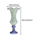 Maxbell Vase Decoration Gift Statue Retro Flower Pot for Indoor Tabletop Living Room Green