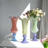 Maxbell Vase Decoration Gift Statue Retro Flower Pot for Indoor Tabletop Living Room Green